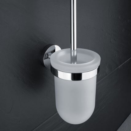 NIMCO UN 13094WN-26 - Toilettenbürste wandmontiert UNIX matt Glas/glänzendes Chrom