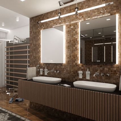 NIMCO ZP 11001VX - LED-dimmbarer, hinterleuchteter Badezimmerspiegel LED/21W/230V 3000-6500K 70x50 cm IP44