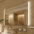 NIMCO ZP 11003VX - Dimmbarer LED-Badezimmerspiegel mit Hintergrundbeleuchtung, LED/21W/230V 3000-6500K 70x80 cm IP44