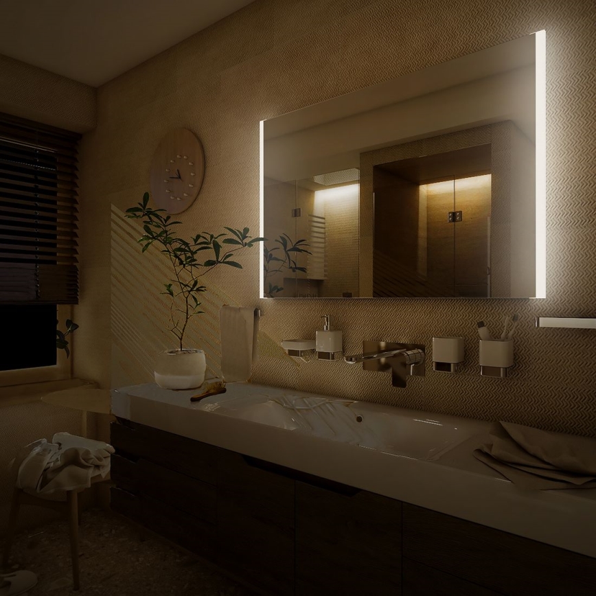 NIMCO ZP 11019 - LED-Badezimmerspiegel mit Hintergrundbeleuchtung LED/21W/230V 6500K 70x90 cm IP44
