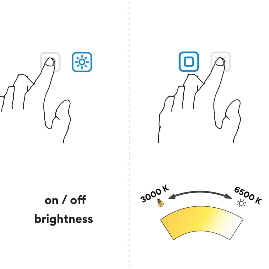 NIMCO ZP 13001VX - Dimmbarer, hinterleuchteter LED-Badezimmerspiegel 35W/230V 3000-6500K 70x50 cm IP44