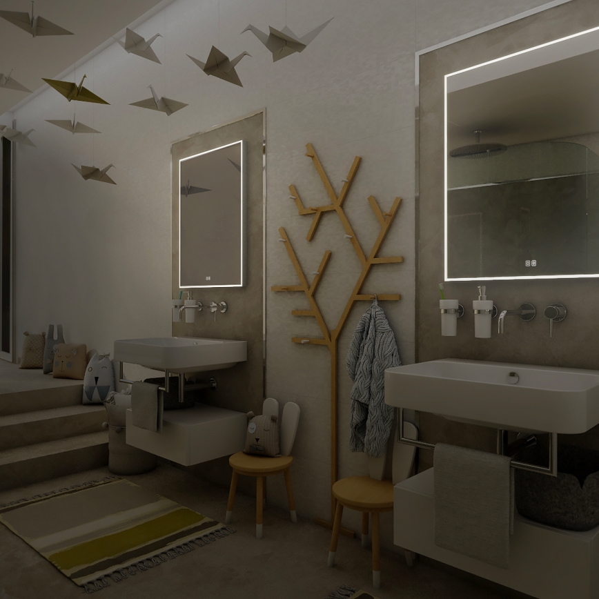 NIMCO ZP 13002VX - LED-dimmbarer, hinterleuchteter Badezimmerspiegel LED/41W/230V 3000-6500K 80x60 cm IP44