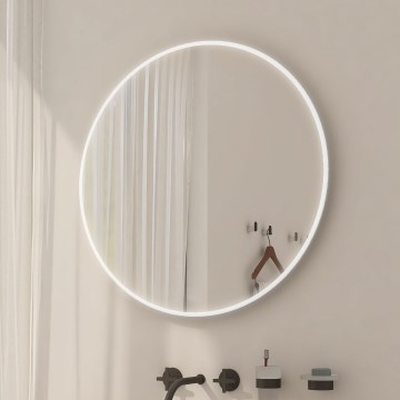 NIMCO ZP 26000R - LED-hinterleuchteter Badezimmerspiegel, 26 W/230 V, 6500 K, Ø 60 cm, IP44