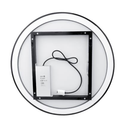 NIMCO ZPC 28000RVX-90 - Dimmbarer, hinterleuchteter LED-Badezimmerspiegel LED/26W/230V 3000–6500K Ø 60 cm matt schwarz IP44