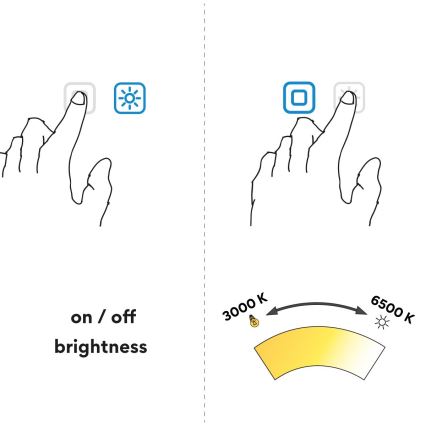 NIMCO ZPC 28001RVX-90 - Dimmbarer, hinterleuchteter Badezimmerspiegel LED/33 W/230 V 3000-6500 K Durchmesser 70 cm matt schwarz IP44