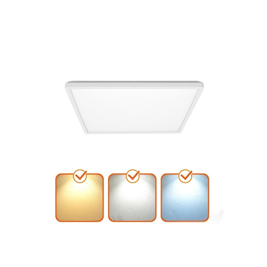 LED Badezimmer-Deckenleuchte NIVERA LED/18W/230V IP54 3000/4000/6000K 30x30 cm Weiß