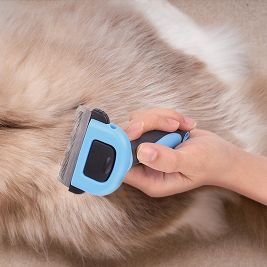 Nobleza - Bürste für Hunde und Katzen blau 7 cm