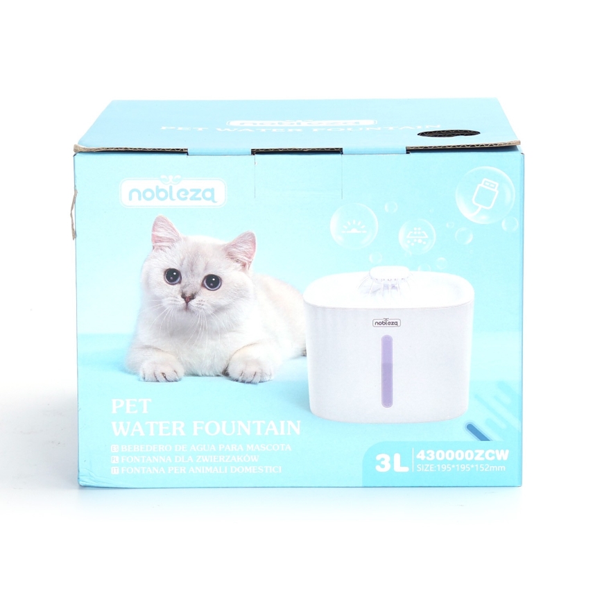 Nobleza - Wasserbrunnen für Katzen 2l USB