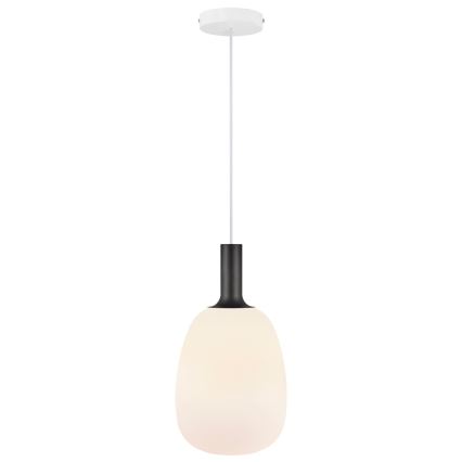 Nordlux - Hängeleuchte an Kabel ALTON 1xE27/60W/230V weiß/schwarz/ messing