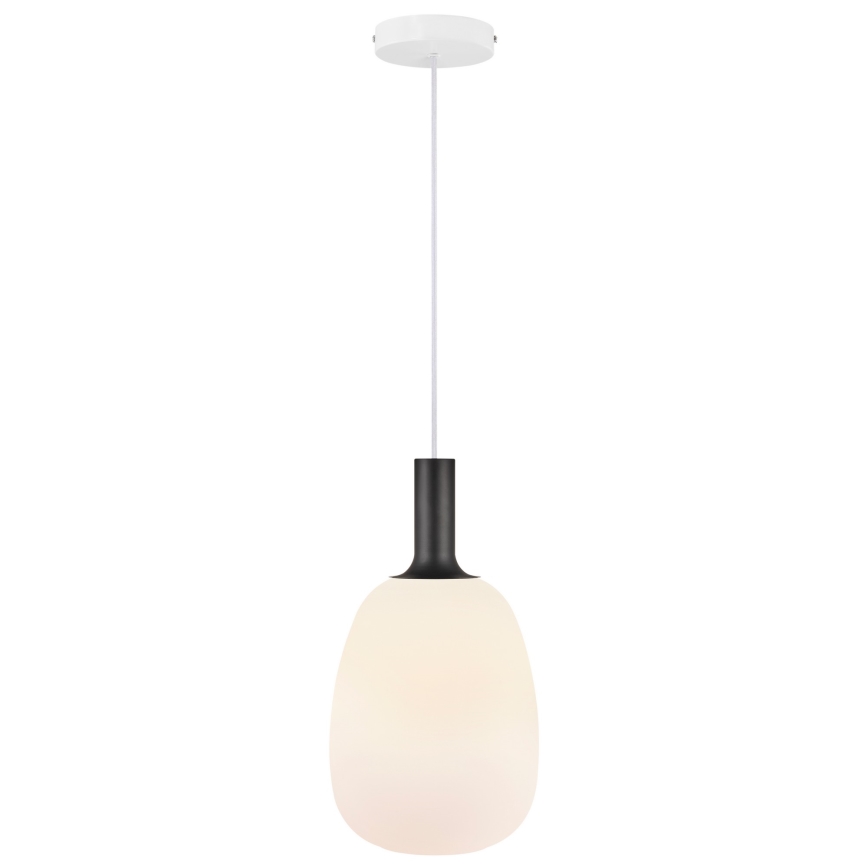Nordlux - Hängeleuchte an Kabel ALTON 1xE27/60W/230V weiß/schwarz/ messing