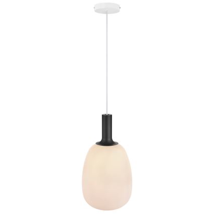 Nordlux - Hängeleuchte an Kabel ALTON 1xE27/60W/230V weiß/schwarz/ messing