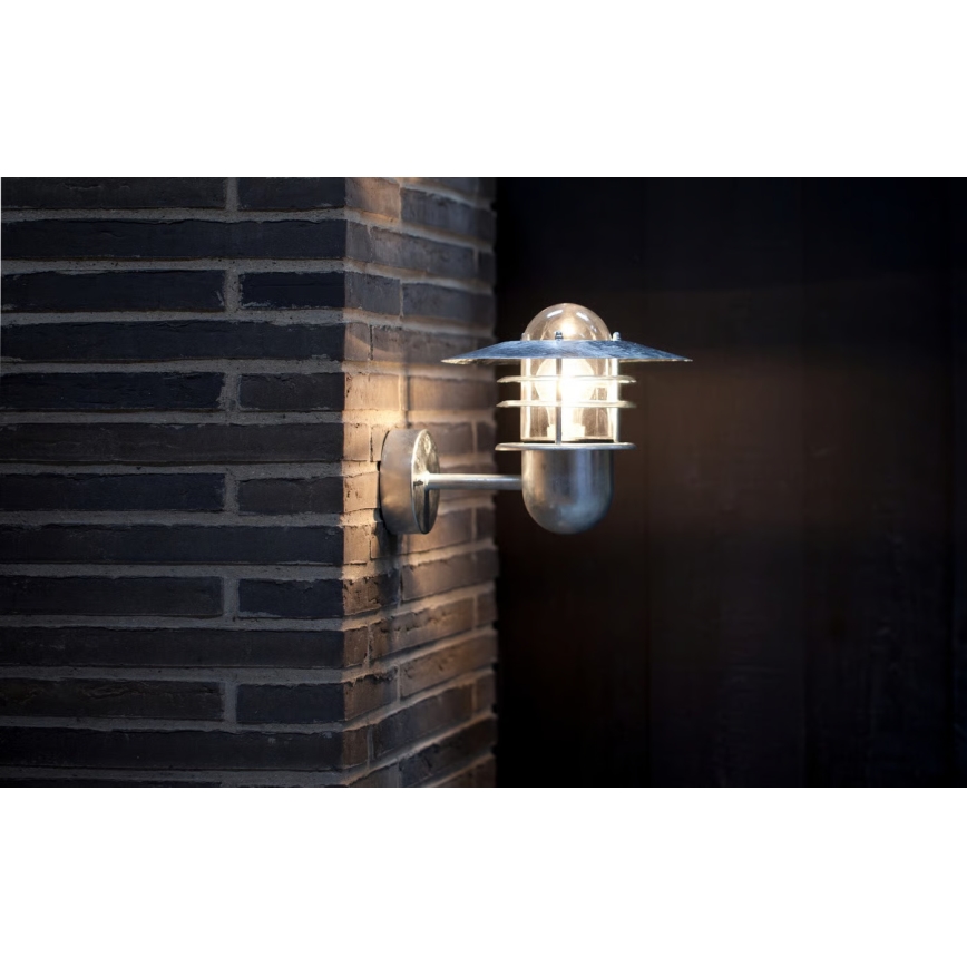 Nordlux - Außenwandleuchte AGGER 1xE27/60W/230V IP54 silber