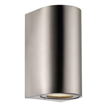 Nordlux - Außenwandleuchte CANTO 2xGU10/28W/230V IP44 Edelstahl