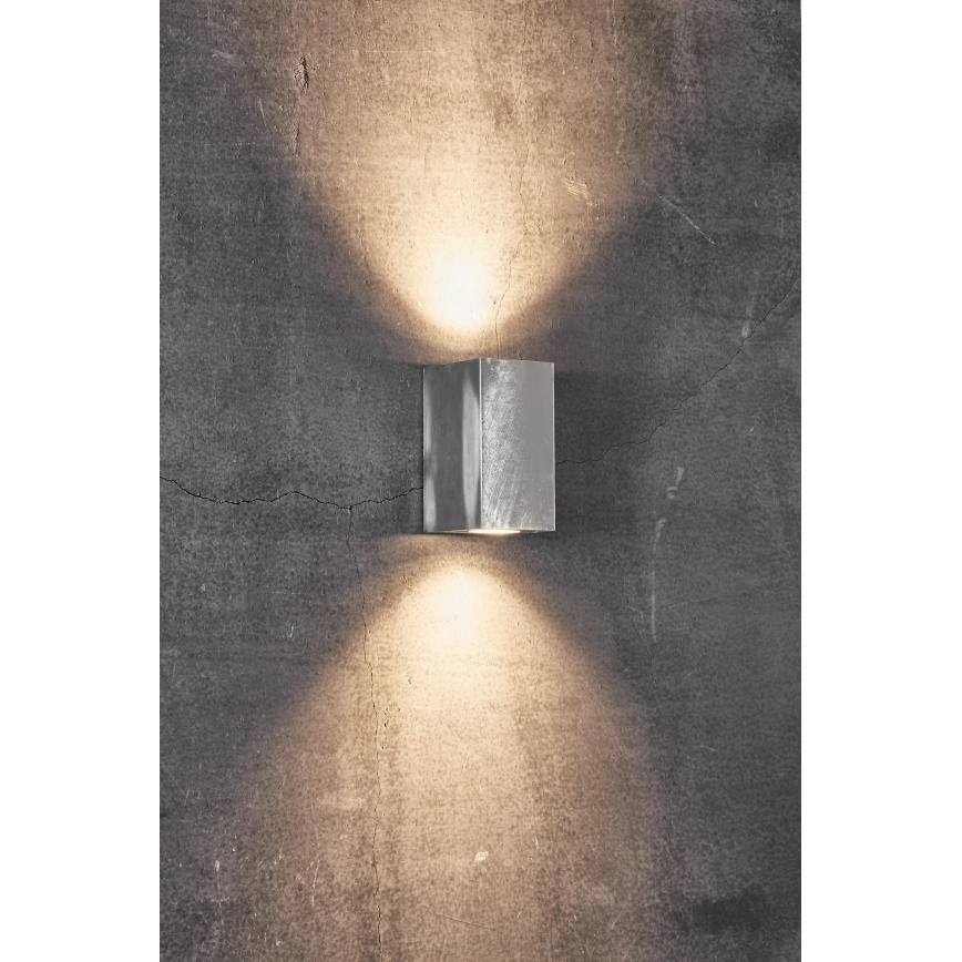 Nordlux - Außenwandleuchte CANTO 2xGU10/28W/230V IP44 silber