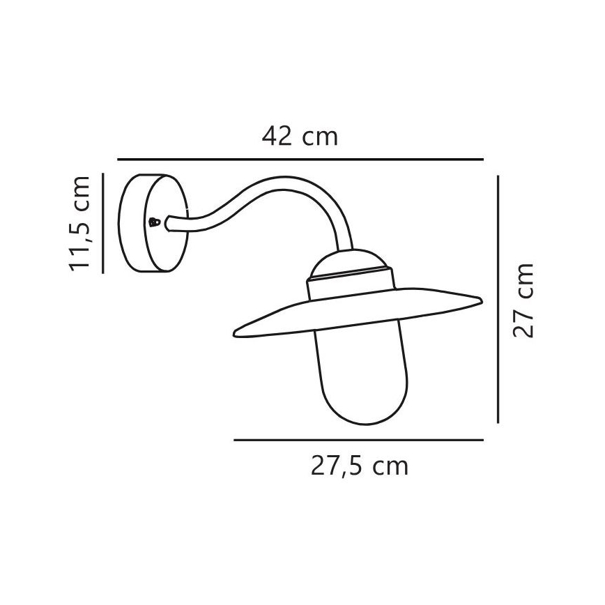 Nordlux - Außenwandleuchte LUXEMBOURG 1xE27/60W/230V IP54 kupferfarben