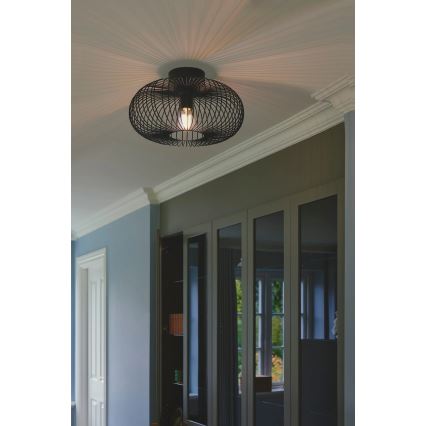 Nordlux - Deckenleuchte BERONI 1xE27/60W/230V Ø 40,3 cm schwarz