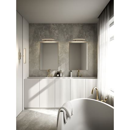 Nordlux - Dimmbare LED-Badezimmer-Spiegelbeleuchtung OTIS LED/14W/230V IP44 40 cm silbern
