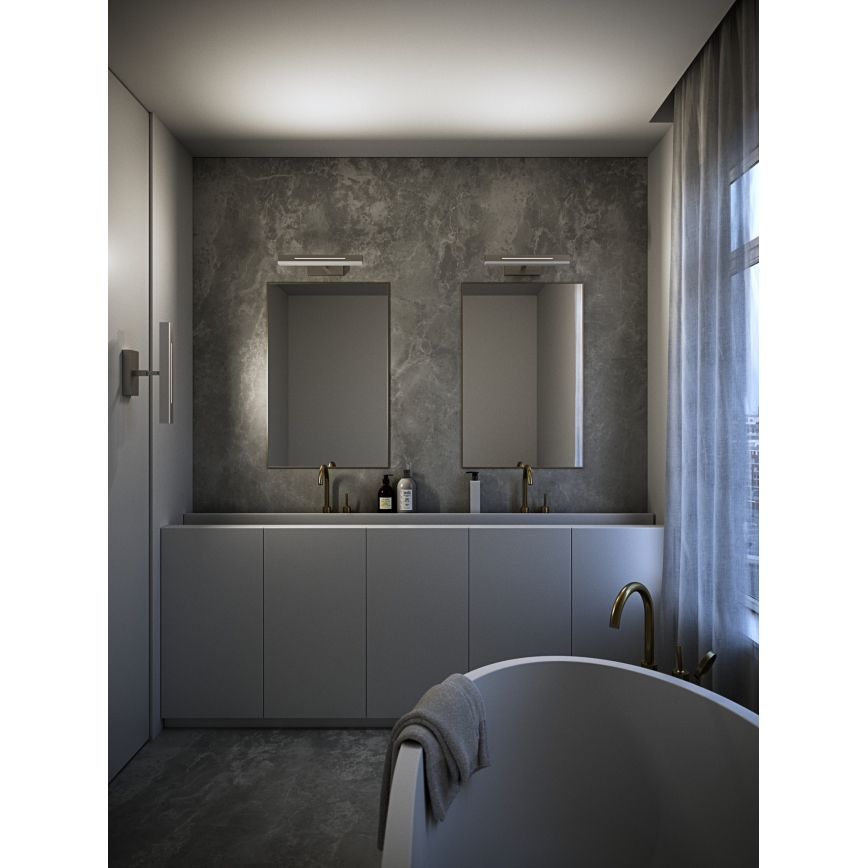 Nordlux - Dimmbare LED-Badezimmer-Spiegelbeleuchtung OTIS LED/14W/230V IP44 40 cm silbern