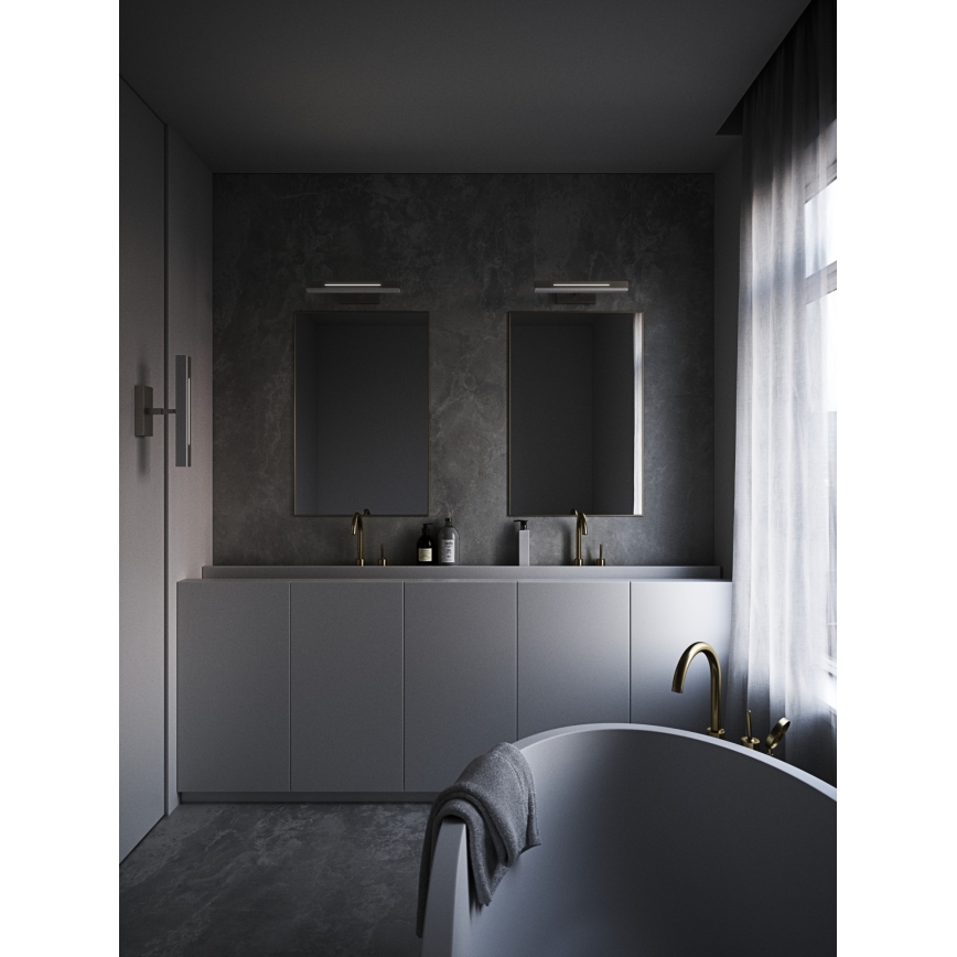 Nordlux - Dimmbare LED-Badezimmer-Spiegelbeleuchtung OTIS LED/14W/230V IP44 40 cm silbern