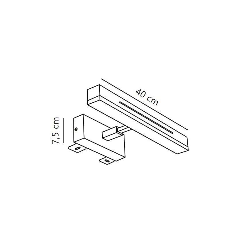 Nordlux - Dimmbare LED-Badezimmer-Spiegelbeleuchtung OTIS LED/14W/230V IP44 40 cm silbern