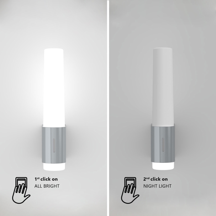 Nordlux - Dimmbare LED-Badezimmer-Wandleuchte HELVA LED/6,8W/230V IP44 CRI 90 weiß
