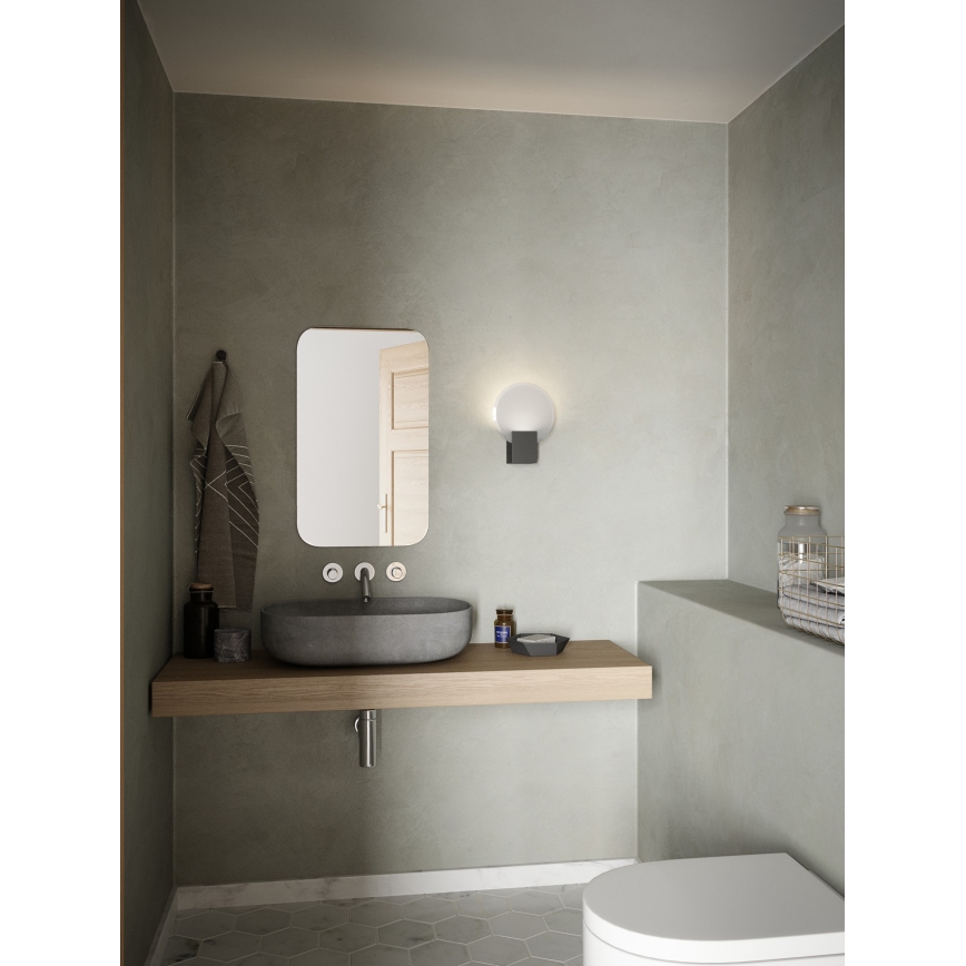 Nordlux - Dimmbare LED-Badezimmer-Wandleuchte HESTER LED/9,5W/230V IP44 schwarz