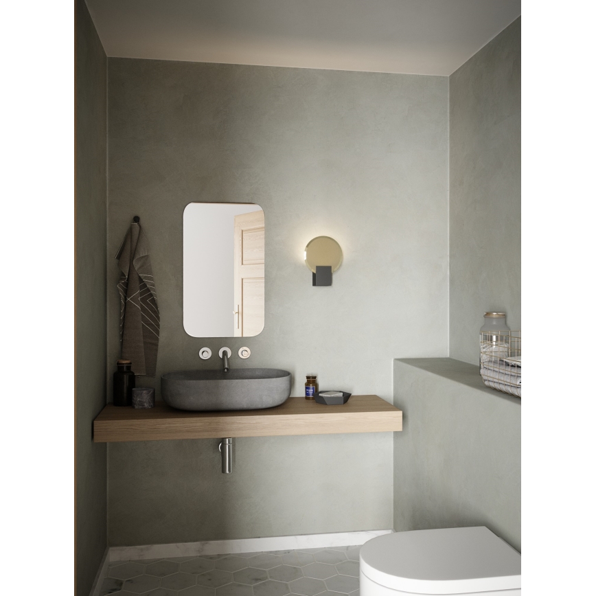 Nordlux - Dimmbare LED-Badezimmer-Wandleuchte HESTER LED/9,5W/230V IP44 schwarz