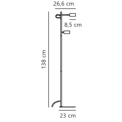 Nordlux - Dimmbare LED-Stehleuchte CLYDE 2xLED/4W/230V