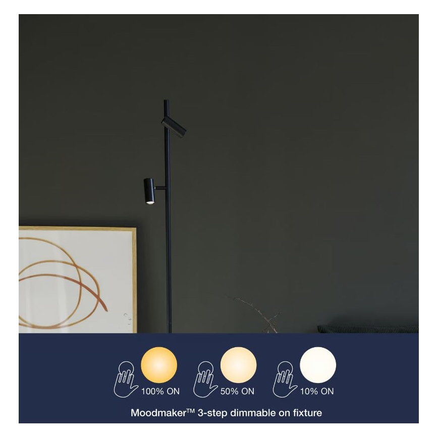 Nordlux - Dimmbare LED-Stehleuchte mit Touch-Funktion OMARI 2xLED/3,2W/230V schwarz