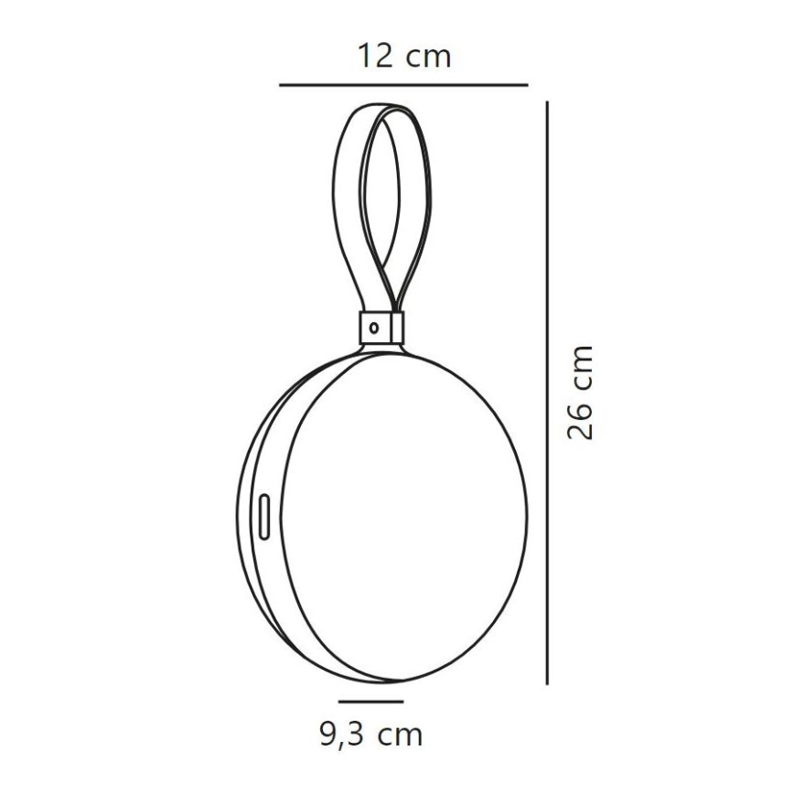 Nordlux - Dimmbare, tragbare LED-Outdoor-Leuchte BRING TO-GO LED/1W/3,7V IP54 1500 mAh schwarz