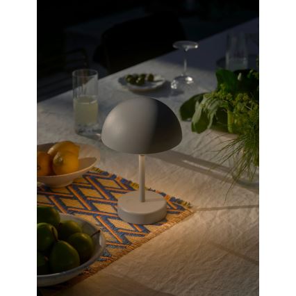 Nordlux - Dimmbare, wiederaufladbare Außen-Tischlampe ELLEN LED/2,8W/3,7V 2200 mAh IP44 grau