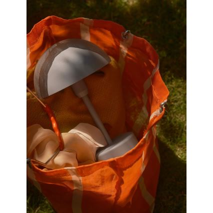 Nordlux - Dimmbare, wiederaufladbare Außen-Tischlampe ELLEN LED/2,8W/3,7V 2200 mAh IP44 grau