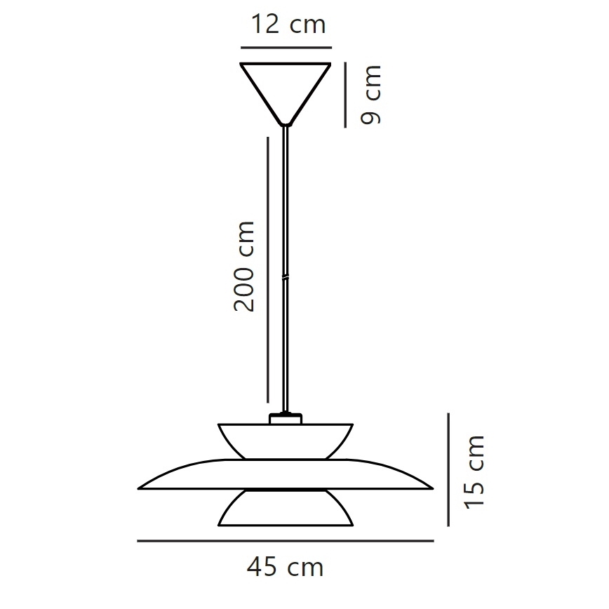 Nordlux - Hängeleuchte an Schnur CARMEN 1xE27/40W/230V schwarz