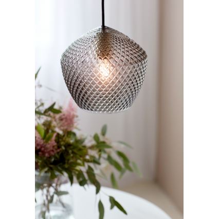 Nordlux - Hängeleuchte an Schnur ORBIFORM 1xE27/40W/230V schwarz/grau