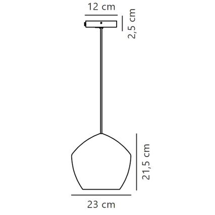 Nordlux - Hängeleuchte an Schnur ORBIFORM 1xE27/40W/230V schwarz/grau