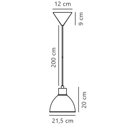 Nordlux - Hängeleuchte an Schnur POP 1xE27/40W/230V weiß