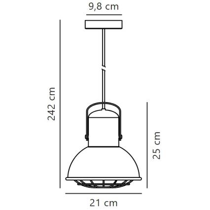 Nordlux - Hängeleuchte an Schnur PORTER 1xE27/60W/230V