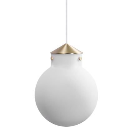 Nordlux - Hängeleuchte RAITO 1xE27/25W/230V Messing/weiß