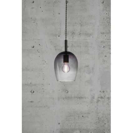 Nordlux - Hängeleuchte UMA 1xE27/40W/230V Ø 18 cm schwarz/rauchfarben