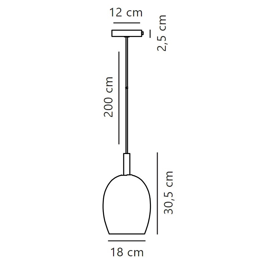 Nordlux - Hängeleuchte UMA 1xE27/40W/230V Ø 18 cm schwarz/rauchfarben
