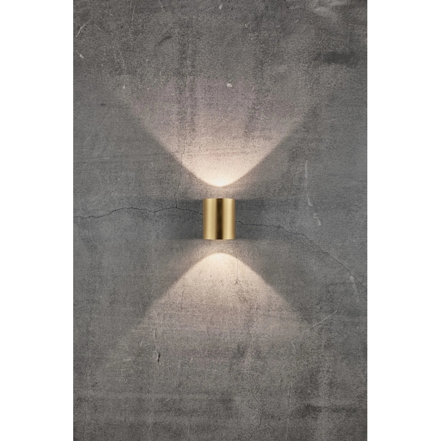 Nordlux - LED-Außenwandleuchte CANTO 2xLED/5,5W/230V IP44 goldfarben
