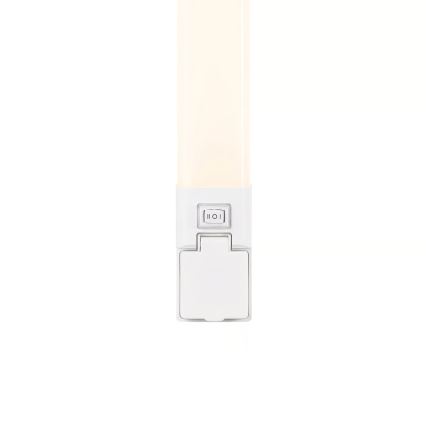 Nordlux - dimmbare LED-Spiegelleuchte für das Badezimmer mit Steckdose SJAVER LED/15W/230V IP44 60 cm weiß
