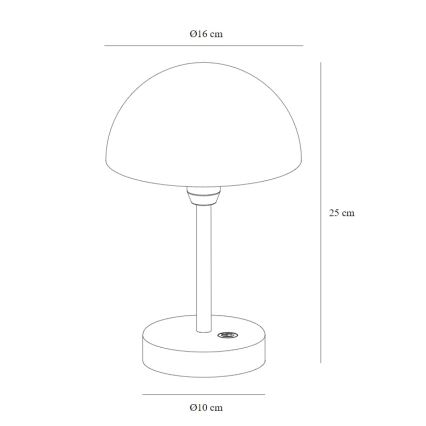 Nordlux - LED dimmbare wiederaufladbare Außen-Tischlampe ELLEN LED/2,8W/3,7V IP44 beige