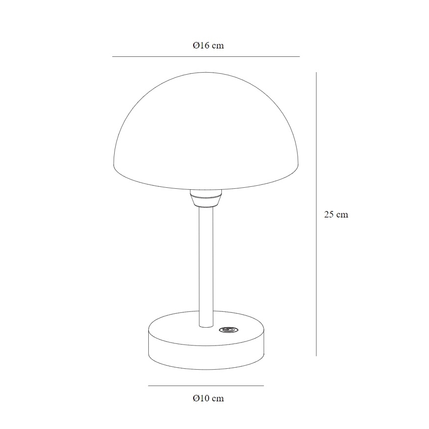 Nordlux - LED dimmbare wiederaufladbare Außen-Tischlampe ELLEN LED/2,8W/3,7V IP44 beige
