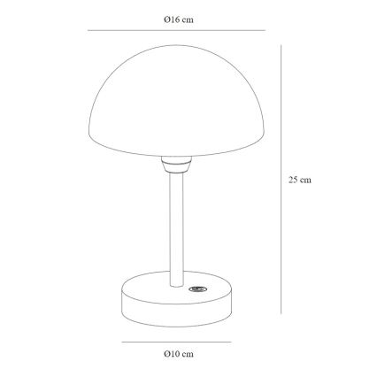 Nordlux - LED dimmbare wiederaufladbare Außen-Tischlampe ELLEN LED/2,8W/3,7V IP44 grün