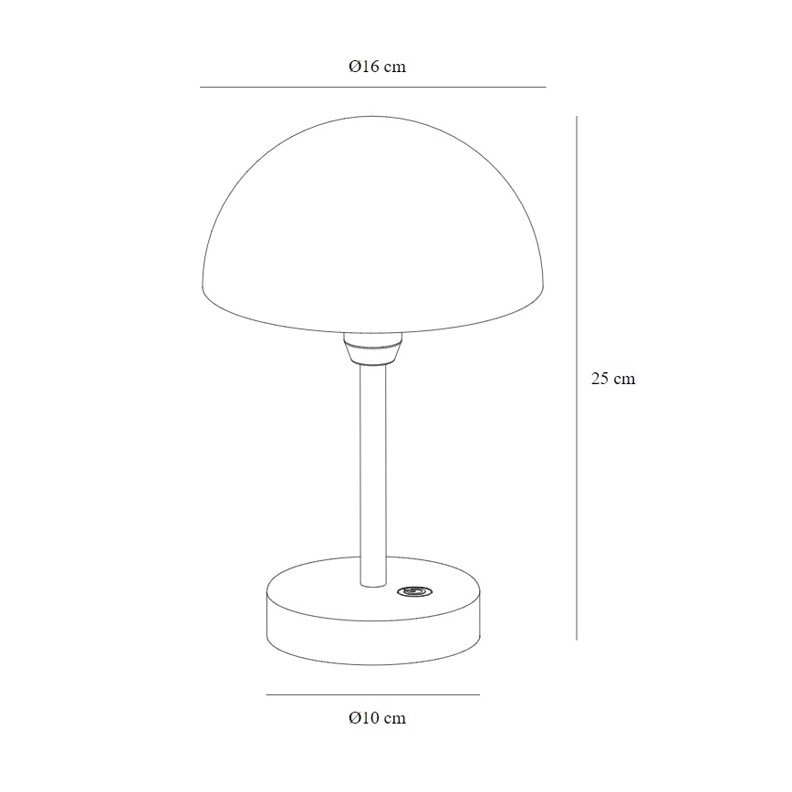 Nordlux - LED dimmbare wiederaufladbare Außen-Tischlampe ELLEN LED/2,8W/3,7V IP44 grün