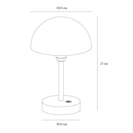 Nordlux - LED dimmbare wiederaufladbare Außen-Tischlampe ELLEN LED/2,8W/3,7V IP44 schwarz