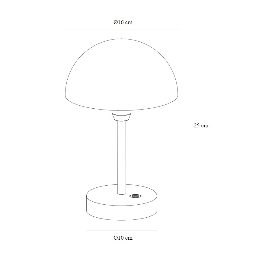 Nordlux - LED dimmbare wiederaufladbare Außen-Tischlampe ELLEN LED/2,8W/3,7V IP44 schwarz