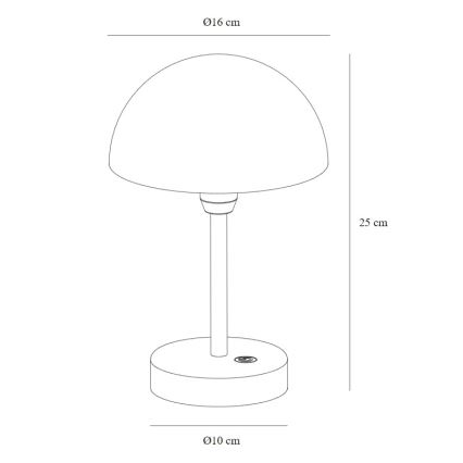 Nordlux - LED dimmbare wiederaufladbare Außen-Tischlampe ELLEN LED/2,8W/3,7V IP44 weiß