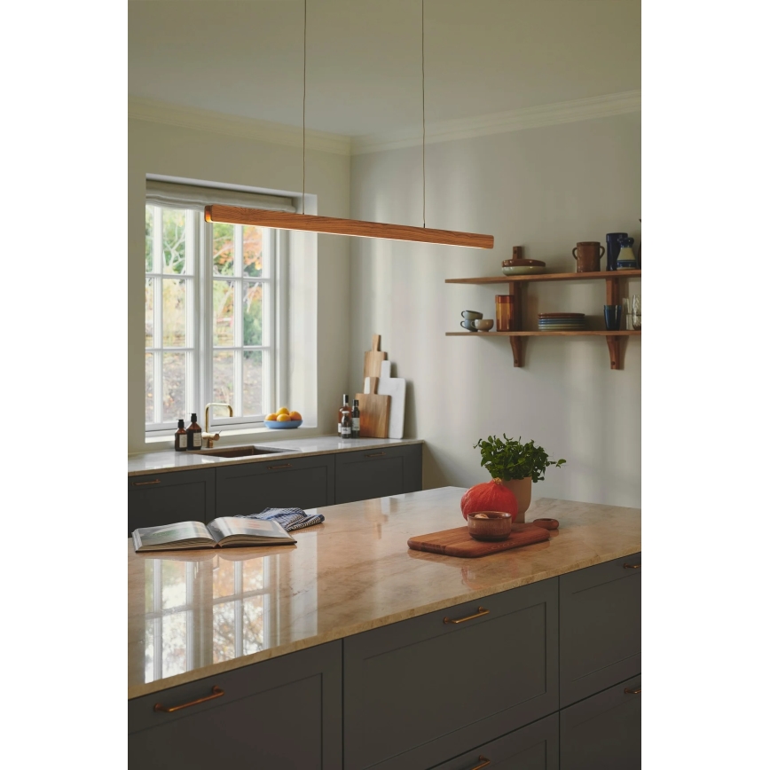 Nordlux - Dimmbare LED-Pendelleuchte an Kabel ILGAS LED/47W/230V 3000K beige/weiß/Esche